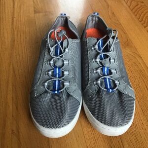Sperry shoes Abyss Gray Washable Sneaker top sider bungee cord youth Boys size 5